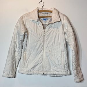 EUC Columbia Sportswear Company White Quilted‎ Coat